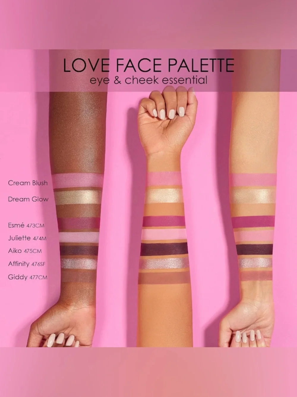 NATASHA DENONA Love Face Eyeshadow & Cheek Essential Palette Brand New
